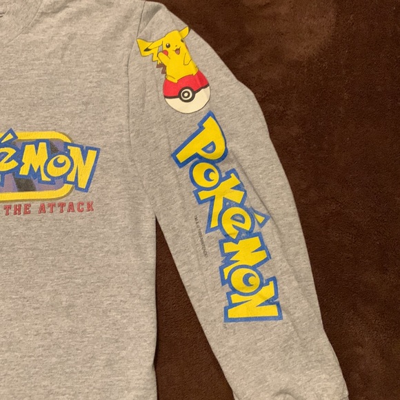 Vintage 1999 Pokémon Pikachu Long Sleeve Shirt Top S Small Screen Print Image - Picture 3 of 12